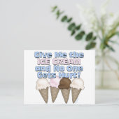 Eiscreme Postkarte (Stehend Vorderseite)