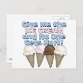 Eiscreme Postkarte (Vorne/Hinten)