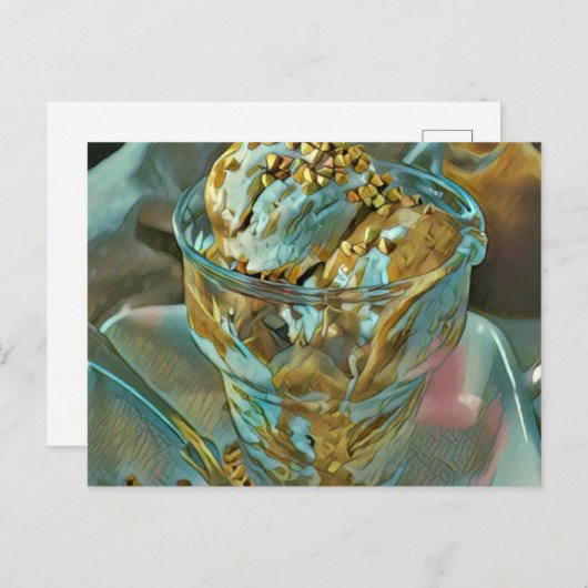 Eiscreme Postkarte (Vorne/Hinten)