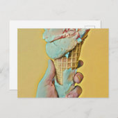 Eiscreme Postkarte (Vorne/Hinten)