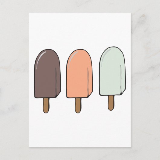 Eiscreme Postkarte (Vorderseite)