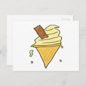 Eiscreme Postkarte (Vorne/Hinten)