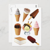 Eiscreme Postkarte (Vorne/Hinten)