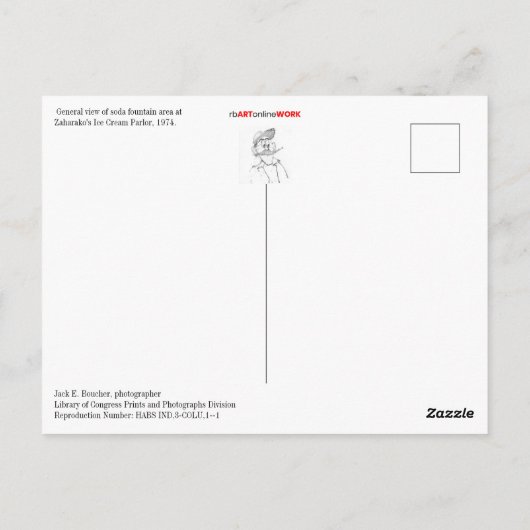 Eiscreme Postkarte (Rückseite)