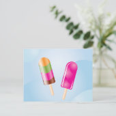 Eiscreme Postkarte (Stehend Vorderseite)
