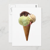 Eiscreme Postkarte (Vorne/Hinten)