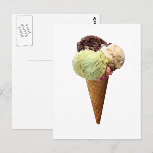 Eiscreme Postkarte (Vorne/Hinten)