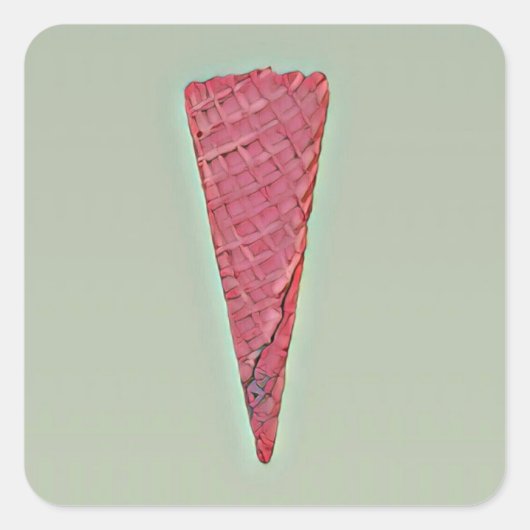 Eiscreme Quadratischer Aufkleber (Vorderseite)