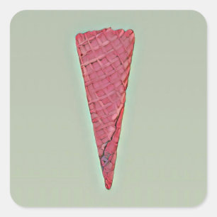 Eiscreme Quadratischer Aufkleber