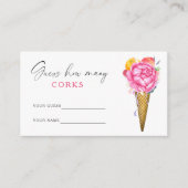 Eiscreme - Raten Sie mal, wie viele Korken Brautsp Begleitkarte (Vorderseite)