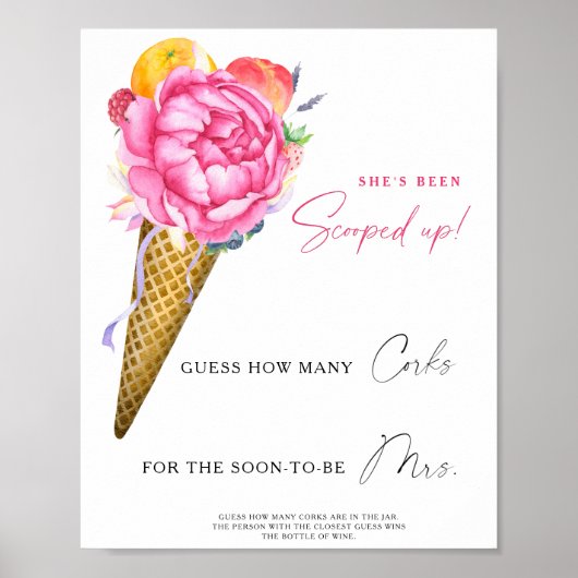 Eiscreme - Raten Sie mal, wie viele Korken Poster (Vorne)