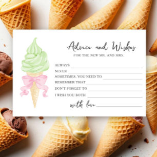 Eiscreme - Ratschläge und Wünsche für die Brautpar Briefpapier