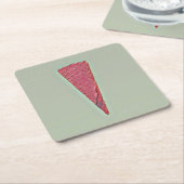 Eiscreme Rechteckiger Pappuntersetzer (angewinkelt)