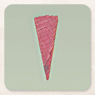 Eiscreme Rechteckiger Pappuntersetzer