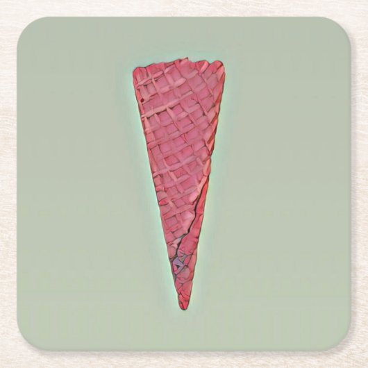 Eiscreme Rechteckiger Pappuntersetzer (Vorderseite)