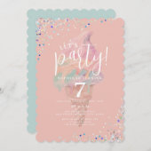 Eiscreme Regenbogen Party Geburtstag Einladung (Vorne/Hinten)