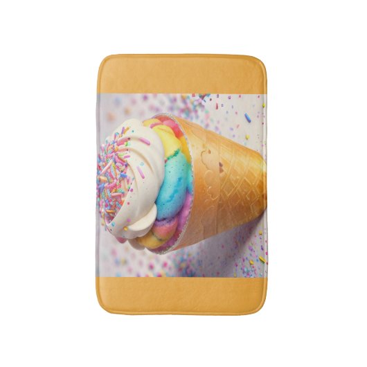 Eiscreme-Regenbogen-Sprinklen Badematte (Vorderseite Vertikal)