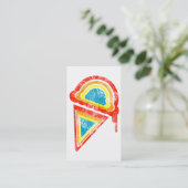 Eiscreme Regenbogentropfen Visitenkarte (Stehend Vorderseite)
