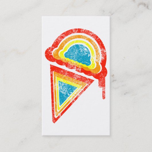 Eiscreme Regenbogentropfen Visitenkarte (Vorderseite)