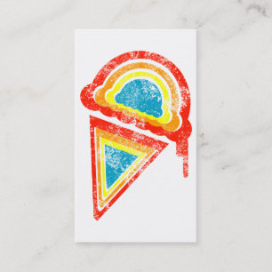 Eiscreme Regenbogentropfen Visitenkarte