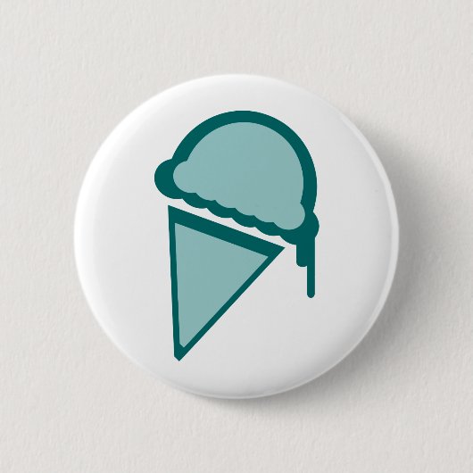 Eiscreme-Retro-Tropfen Button (Vorderseite)
