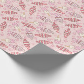 Eiscreme Retro Valentine's Wrapping Paper Geschenkpapier (Ecke)