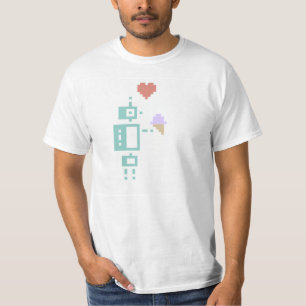 Eiscreme-Roboter-Pixel-Kunst T-Shirt