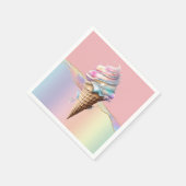 Eiscreme rosa blau schwirl irisierend gürtig Süßig Serviette (Ecke)