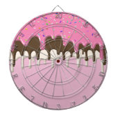 Eiscreme Rosa Zuckerguss Sprinklen Tropfen Dartscheibe (vorne)