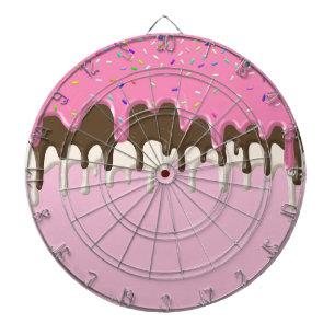 Eiscreme Rosa Zuckerguss Sprinklen Tropfen Dartscheibe