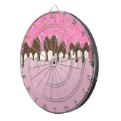 Eiscreme Rosa Zuckerguss Sprinklen Tropfen Dartscheibe (Vorderseite rechts)