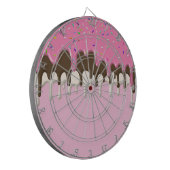 Eiscreme Rosa Zuckerguss Sprinklen Tropfen Dartscheibe (Vorderseite Links)