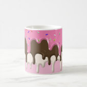 Eiscreme Rosa Zuckerguss Sprinklen Tropfen Kaffeetasse (Mittel)
