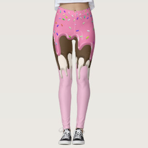 Eiscreme Rosa Zuckerguss Sprinklen Tropfen Leggings