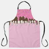 Eiscreme Rosa Zuckerguss Sprinklen Tropfen Schürze (Vorderseite)