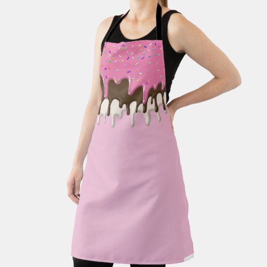 Eiscreme Rosa Zuckerguss Sprinklen Tropfen Schürze (InSitu)