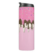 Eiscreme Rosa Zuckerguss Sprinklen Tropfen Thermosbecher (Nach rechts gedreht)