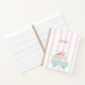 Eiscreme-Rückzug zurück zur Schule Nostalgisches R Notizblock (Innenseite)