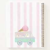 Eiscreme-Rückzug zurück zur Schule Nostalgisches R Notizblock (Rückseite)