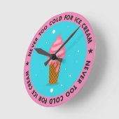 Eiscreme Runde Wanduhr (Winkel)