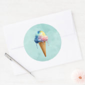 Eiscreme Runder Aufkleber (Umschlag)