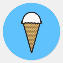 Eiscreme Runder Aufkleber