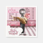 Eiscreme-Salon Sie wurde aufgedeckt Serviette (Vorderseite)