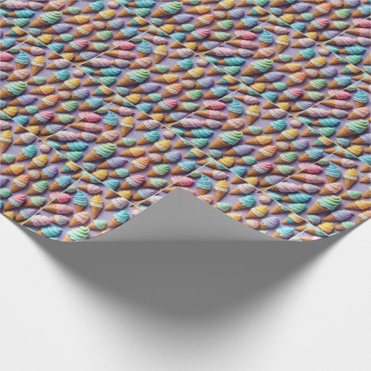 Eiscreme-Sammlung Geschenkpapier (Ecke)