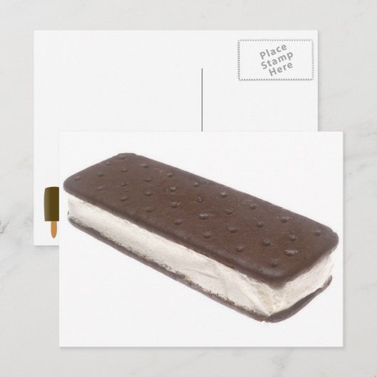 Eiscreme Sandwich Postkarte (Vorne/Hinten)