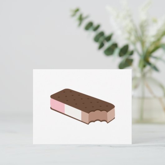 Eiscreme Sandwich Postkarte (Stehend Vorderseite)