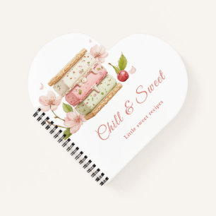 Eiscreme-Sandwich-Tag Notizbuch für süße Rezepte