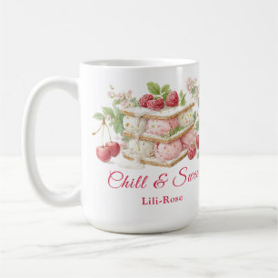 Eiscreme-Sandwich-Tag-Wasserfarbe-Kaffeetasse Kaffeetasse