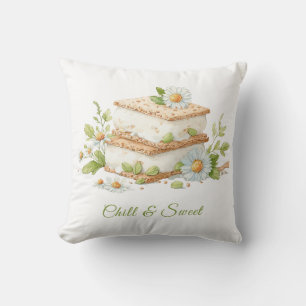 Eiscreme-Sandwich-Tag-Wasserfarbe Kissen
