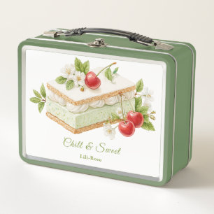 Eiscreme-Sandwich-Tag-Wasserfarbe Metall Brotdose